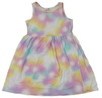 Bílo-barevné květované šaty H&M