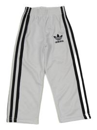 Bílé sportovní tepláky s pruhy - Adidas