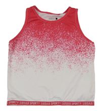 Růžovo-bílý sportovní crop top Ergeenomixx