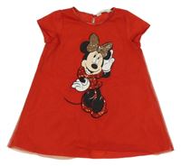 Červené tylové šaty s Minnie H&M