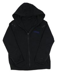 Černá propínací mikina s nápisem a kapucí George