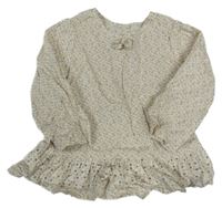 Bílá peplum halenka se vzorem Mothercare