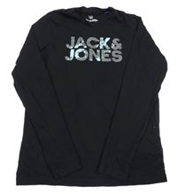 Černé triko s logem Jack & Jones