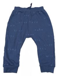 Tmavomodré baggy tepláky s nápisy George