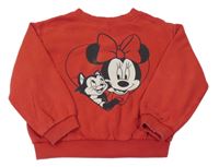 Červená oversize mikina s Minnií H&M