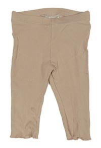 Pudrové žebrované legíny s volánem H&M