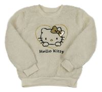 Smetanová chlupatá mikina s Hello Kitty C&A