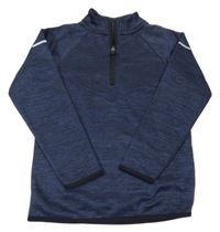 Tmavomodro-černá melírovaná thermo mikina Urban