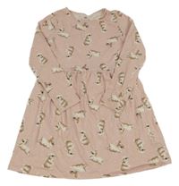 Světlerůžové šaty s králíky H&M