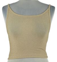 Dámský pudrový třpytivý crop top FB Sister 