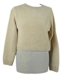 Dámský béžový žinylkový svetr H&M