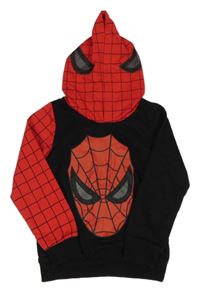 Černo-červená mikina se Spidermanem a kapucí