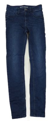 Tmavomodré high waist skinny rifle Page One Young