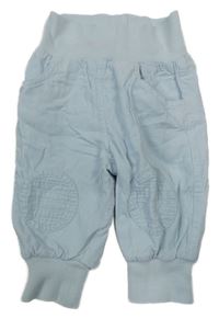 Světlemodré manšestrové cuff kalhoty H&M