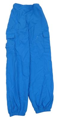 Modré šusťákové cargo cuff kalhoty Only
