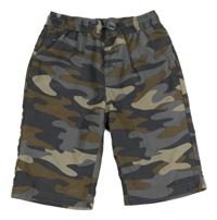 Šedo-khaki-béžové army plážové kraťasy 