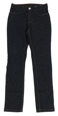 Tmavomodré skinny fit rifle H&M