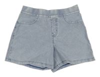 Světlemodré plísňové teplákové riflové kraťasy H&M