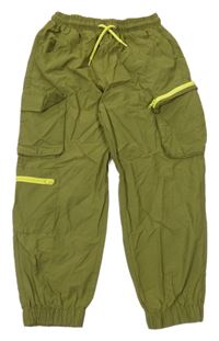 Khaki cargo cuff šusťákové kalhoty Kiki&Koko