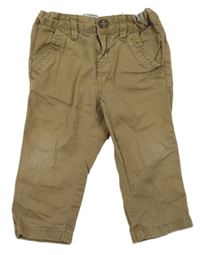 Hnědé plátěné chino kalhoty C&A