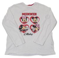 Bílé pyžamové triko s Minnie Primark