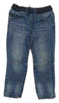 Modré rifle s úpletovým pasem Denim Co.