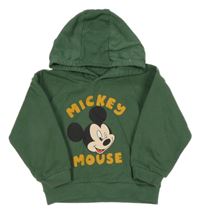 Zelená mikina s Mickeym a kapucí Primark