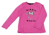 Neonově růžová plyšová mikina s Minnie Disney