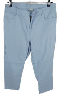 Dámské světlemodré plátěné capri legíny Up2Fashion 