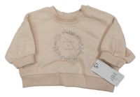 Nové - Růžová crop oversize mikina s nápisem George