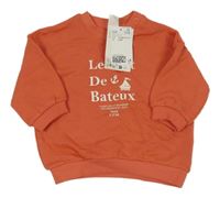 Nové - Oranžová oversize mikina s nápisem H&M