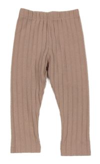 Světlerůžové žebrované pletené kalhoty Primark