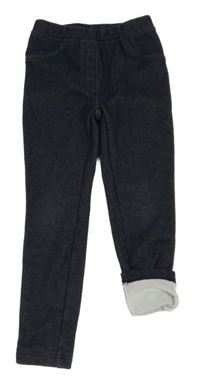 Tmavomodré teplé tregíny riflového vzhledu lupilu