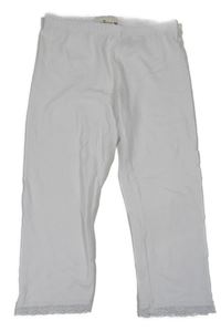 Bílé capri legíny s krajkou H&M