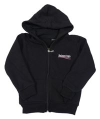 Černá propínací mikina s kapucí - Balenciaga 