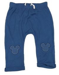 Modré baggy tepláky s Mickey Mousem 