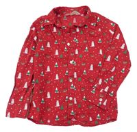 Červeno-bílá vánoční košile H&M