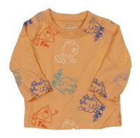Meruňkové triko s portiskem Primark