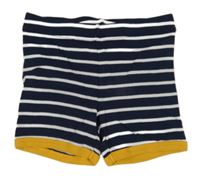 Tmavomodro-bílé pruhované kraťasy H&M