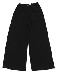 Černé široké kalhoty H&M
