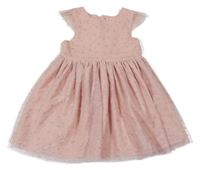 Světlerůžové tylové šaty s hvězdami Primark