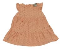 Růžové šaty s madeirou Primark