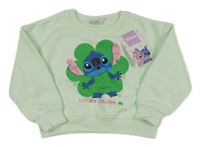 Nové - Mintová crop mikina se Stitchem Primark