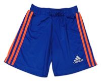 Modré sportovní funkční kraťasy s logem Adidas