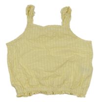 Žlutý pruhovaný crop top H&M