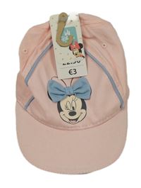 Nové - Světlerůžová plátěná kšiltovka s Minnií Disney