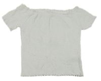 Bílé žabičkové crop tričko Primark