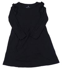 Černé žebrované šaty H&M