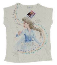 Nové - Bílé tričko s Elsou Disney