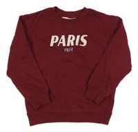 Červená mikina s nápisem H&M